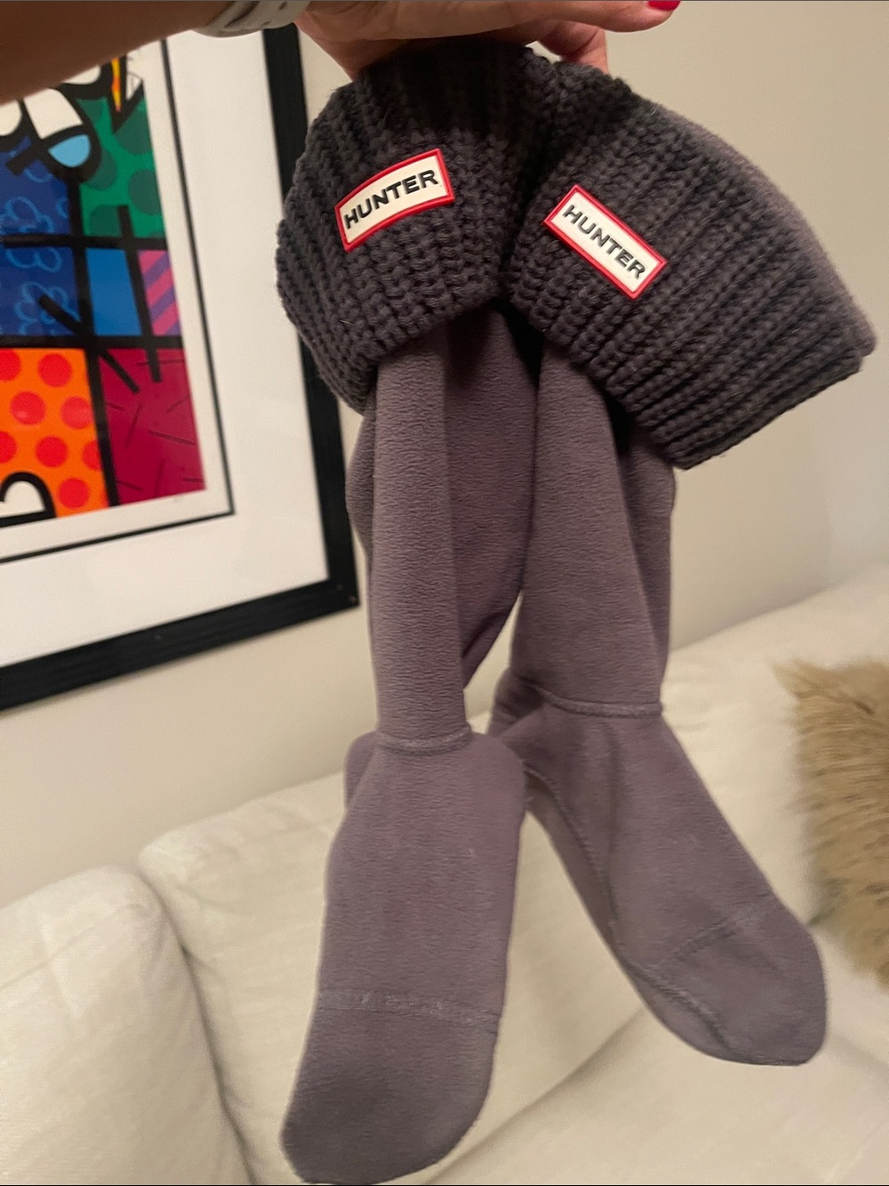 Women’s Hinter  Charcoal Gray Sock Liners with Branded Knit Cuff